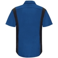 Workwear Outfitters Men's Short Sleeve Perform Plus Shop Shirt w/ Oilblok Tech Royal Blue/Black, 3XL SY42RB-SS-3XL